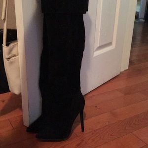 Knee high heel boots
